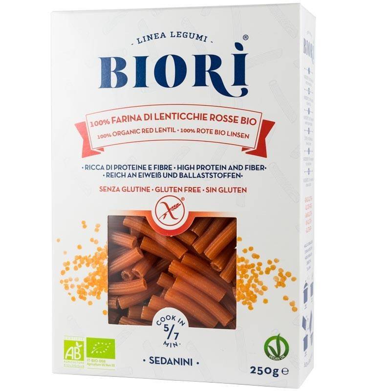 Sedanini din linte rosie - eco-bio 250g - Biori