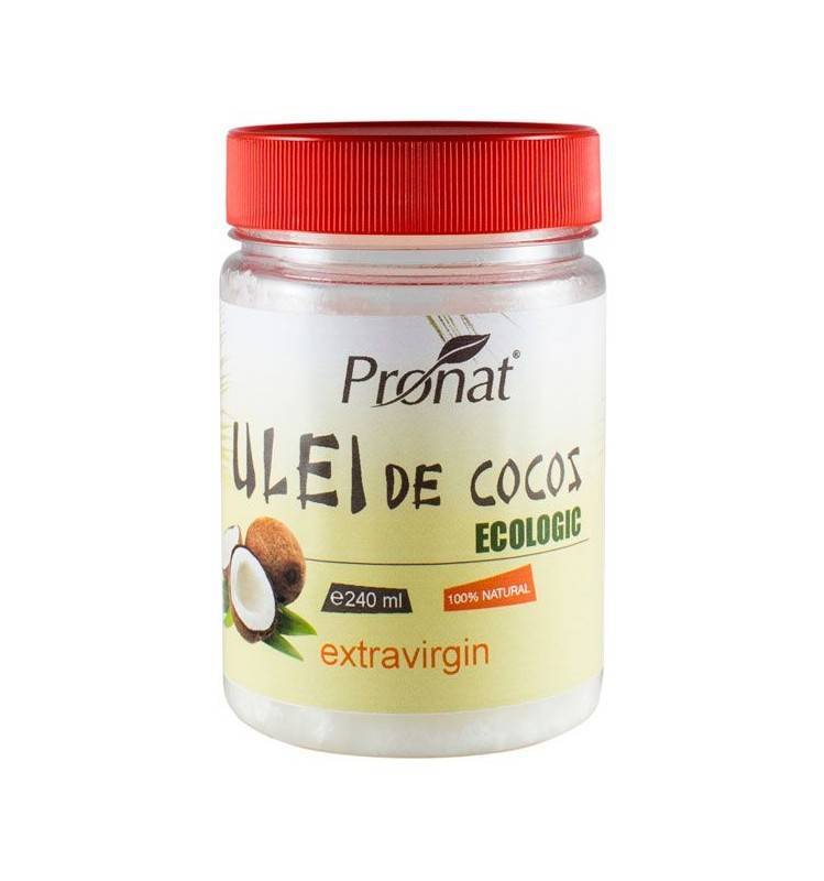 Ulei de cocos extravirgin - eco-bio 240ml - Pet - Pronat