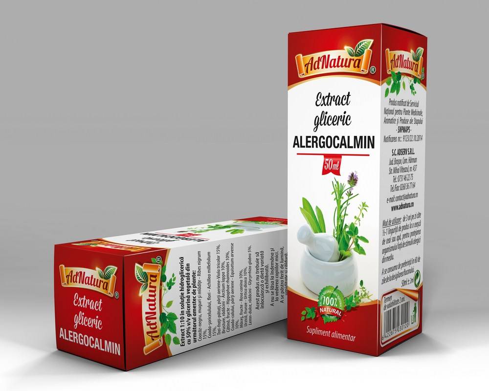 Alergocalmin - Extract Gliceric 50ml - AdNatura