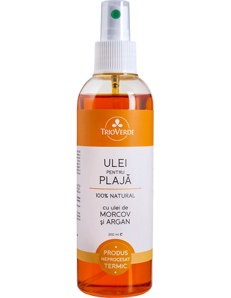 Ulei pentru plaja cu Morcov si Argan 200ml, TrioVerde