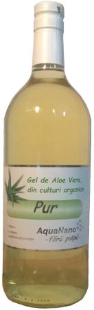 Aloe-Pur - gel organic de Aloe Vera - fara pulpa - 1L - AquaNano