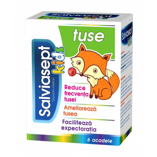 Salviasept Kids Tuse - 6 acadele - Zdrovit