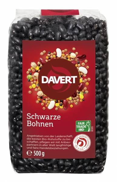 Fasole neagra, eco-bio, 500g - DAVERT