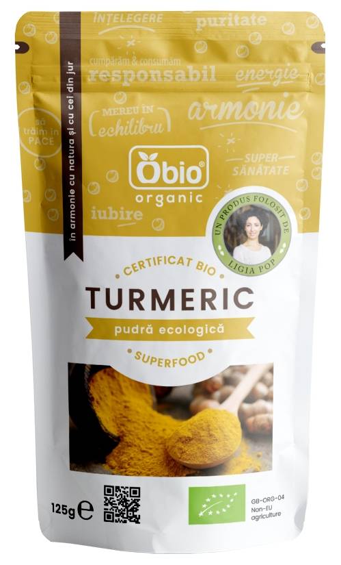 Turmeric pudra, eco-bio, 125g - Obio