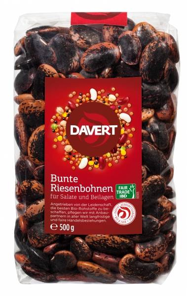 Fasole uriasa colorata, eco-bio, Fairtrade, 500g - DAVERT