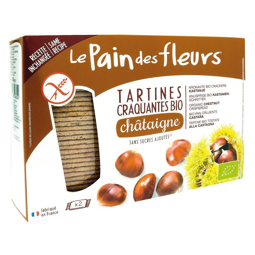 Turte crocante cu castane 300g -  fara gluten eco-bio Le pain des fleurs