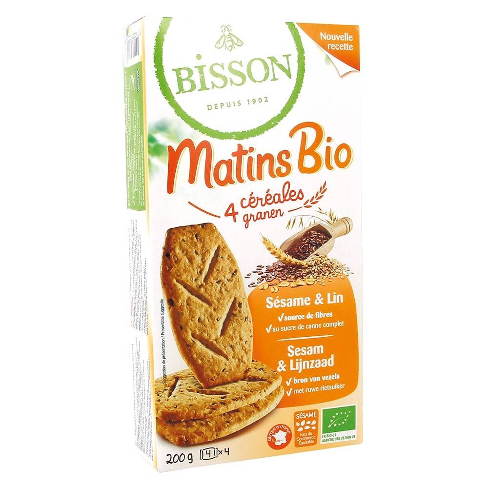 Biscuiti MIC DEJUN, cu cereale, susan si in, eco-bio, 200g - Bisson