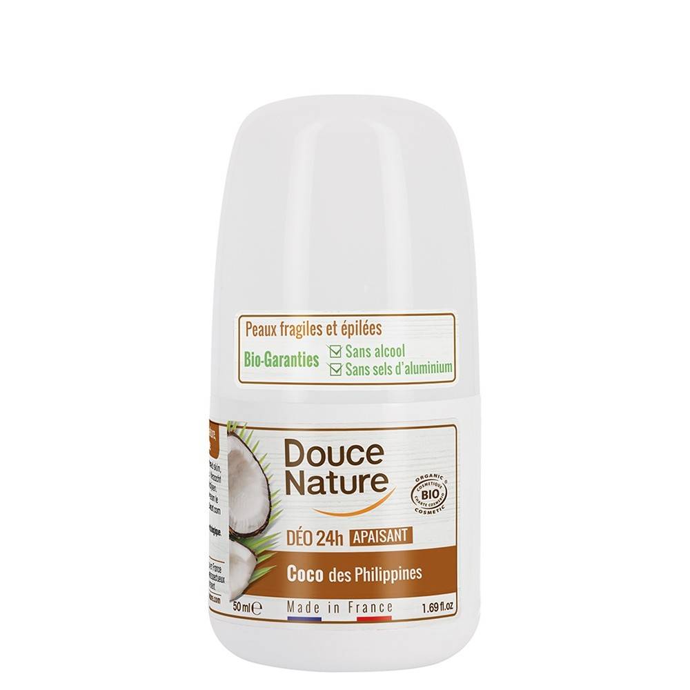 Deo roll-on calmant cu cocos, piele sensibila, 50ml - Douce Nature