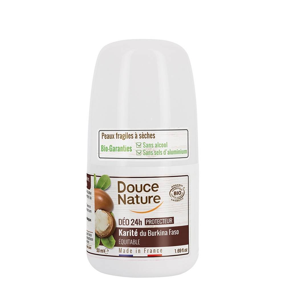 Deo roll-on protector cu unt de shea, piele fragila si uscata, 50ml - Douce Nature