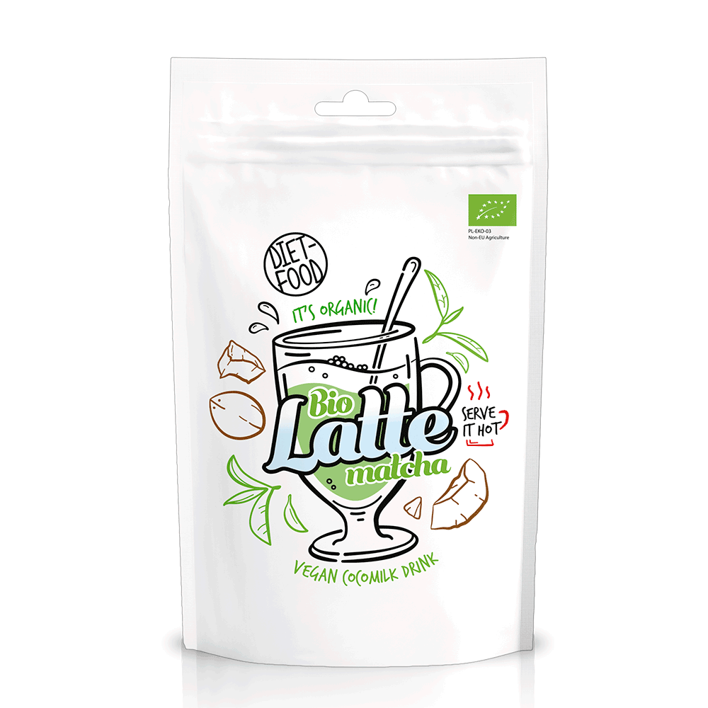 Matcha Latte, eco-bio, vegan, 200g - Diet Food