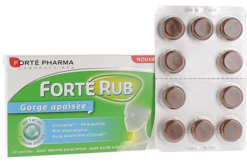 Forte Rub Gorge, 20cpr - Forte Pharma