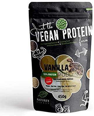 Budinca proteica de Vanilie cu Stevie (55% proteine), 450g Nutrisslim