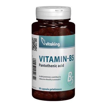 Vitamina B5 (acid pantotenic) 200mg, 90 cps - VITAKING