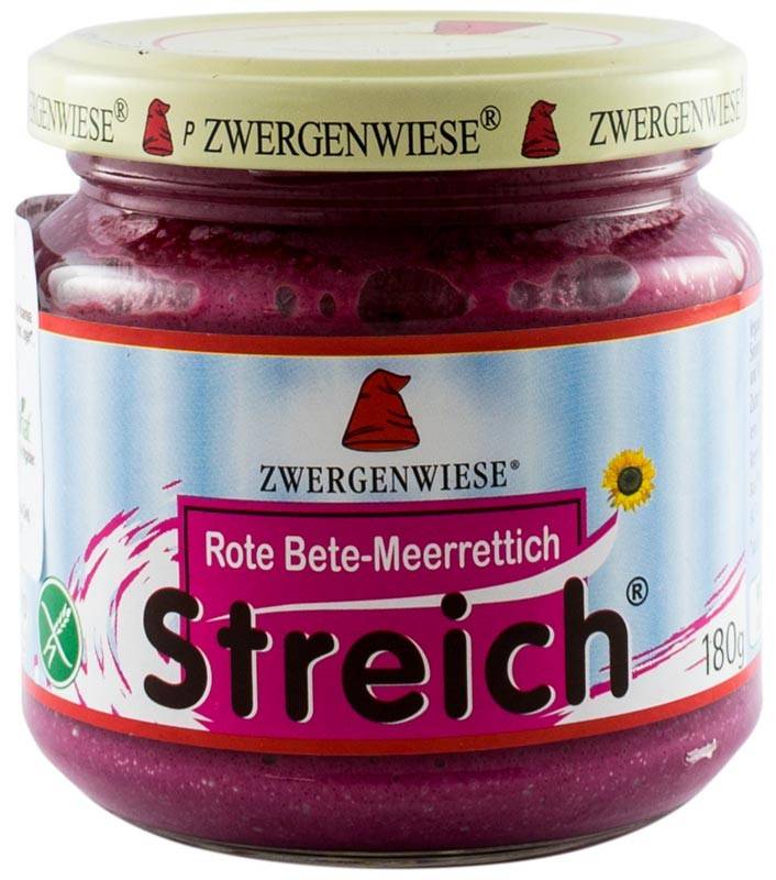 Pate vegetal bio cu SFECLA ROSIE SI HREAN 180g - Zwergenwiese