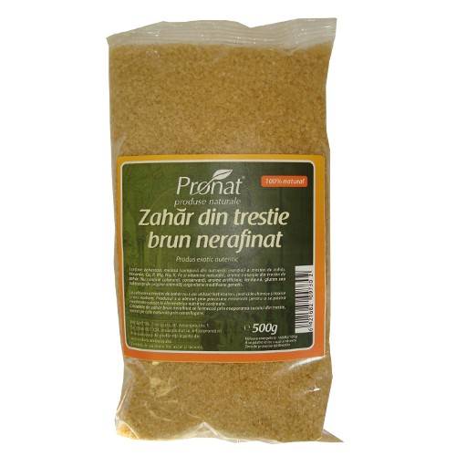 Zahar brun din trestie nerafinat, Raw, 500g - Pronat