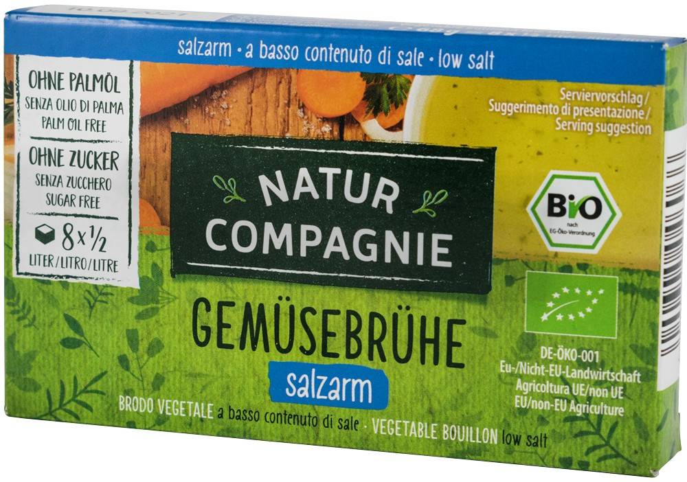 Supa de legume cu putina sare - eco-bio 8 cuburi - Natur Compagnie