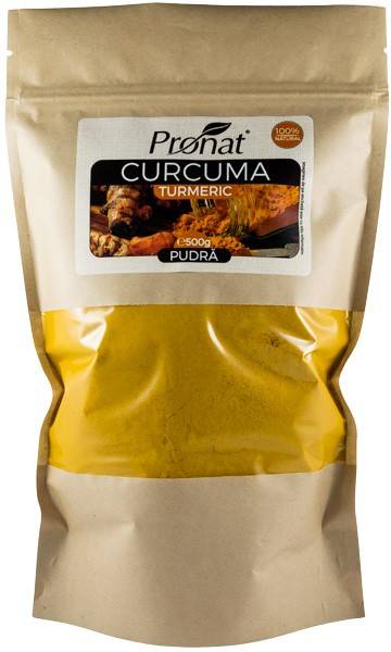 Curcuma pudra, 500g - Pronat