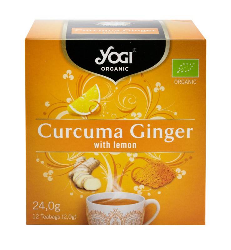 Ceai ECO-BIO Curcuma, ghimbir si lamaie - 24g - Yogi Tea