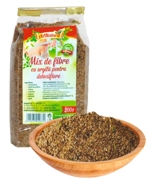 Mix de fibre cu argila 200g - AdNatura 