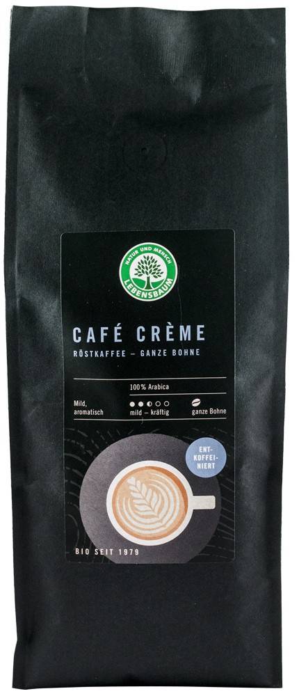 Cafea boabe prajita si deofeinizata – CAFE CREME, 500g LEBENSBAUM