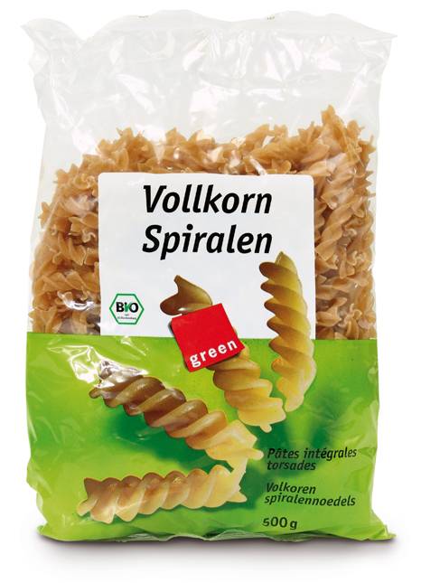 Spirale integrale din grau dur BIO 500g - GREEN ORGANICS