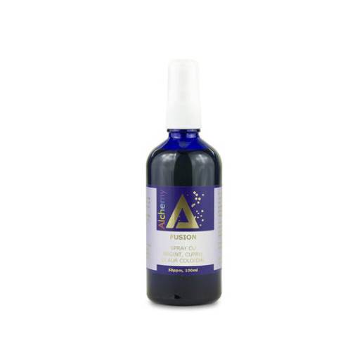 Lotiune pentru ingrijirea pielii, spray cu argint, cupru si aur coloidal 50ppm, ALCHEMY, 100ml - AGH