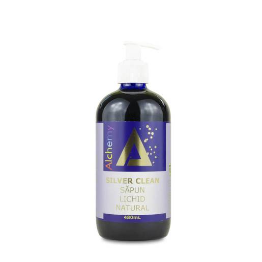 Silver Clean, sapun lichid natural cu aur si argint, Alchemy, 480ml - AGHORAS