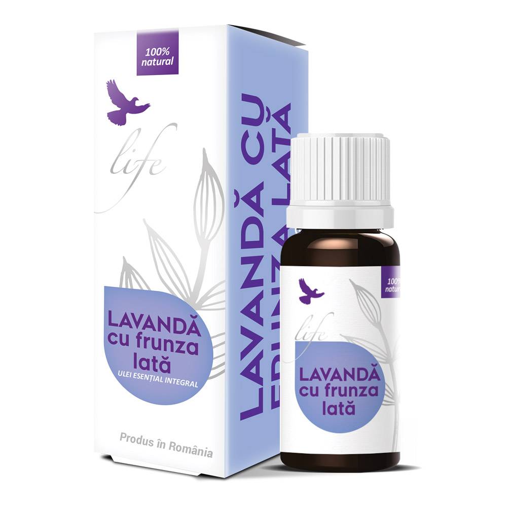 Ulei esential de Lavanda frunza lata, 10ml - Life Bio