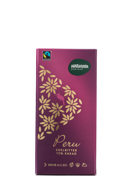 CIOCOLATA NEAGRA 75% CACAO PERU, ECO-BIO 100g - NATURATA