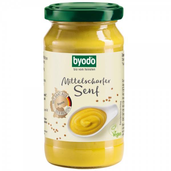 Mustar mediu fin, eco-bio, 200ml - Byodo