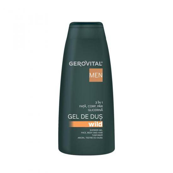 Gel de dus Wild 3 in 1, 400ml - Gerovital Men