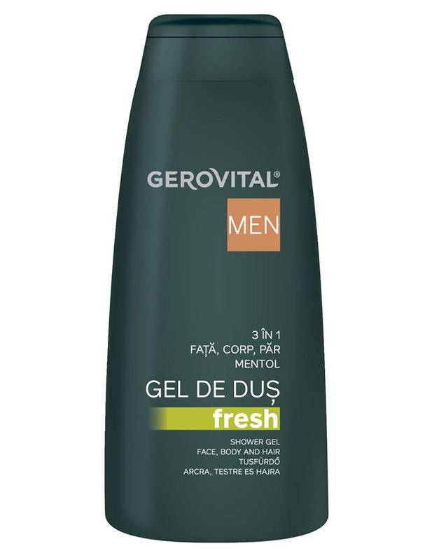 Gel de dus 3 in 1 fresh, 400ml - Gerovital H3 Men