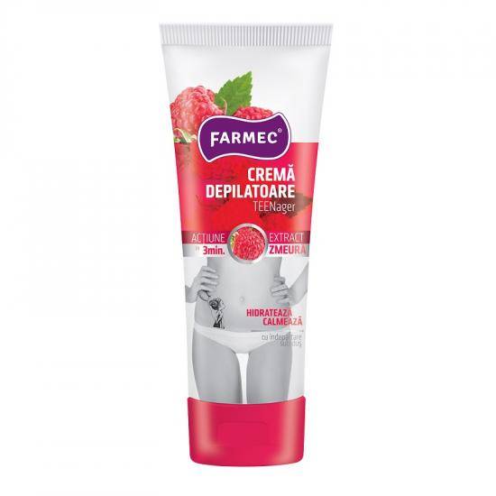 Crema depilatoare pentru piele sensibila cu extract de zmeura, 150ml - Farmec