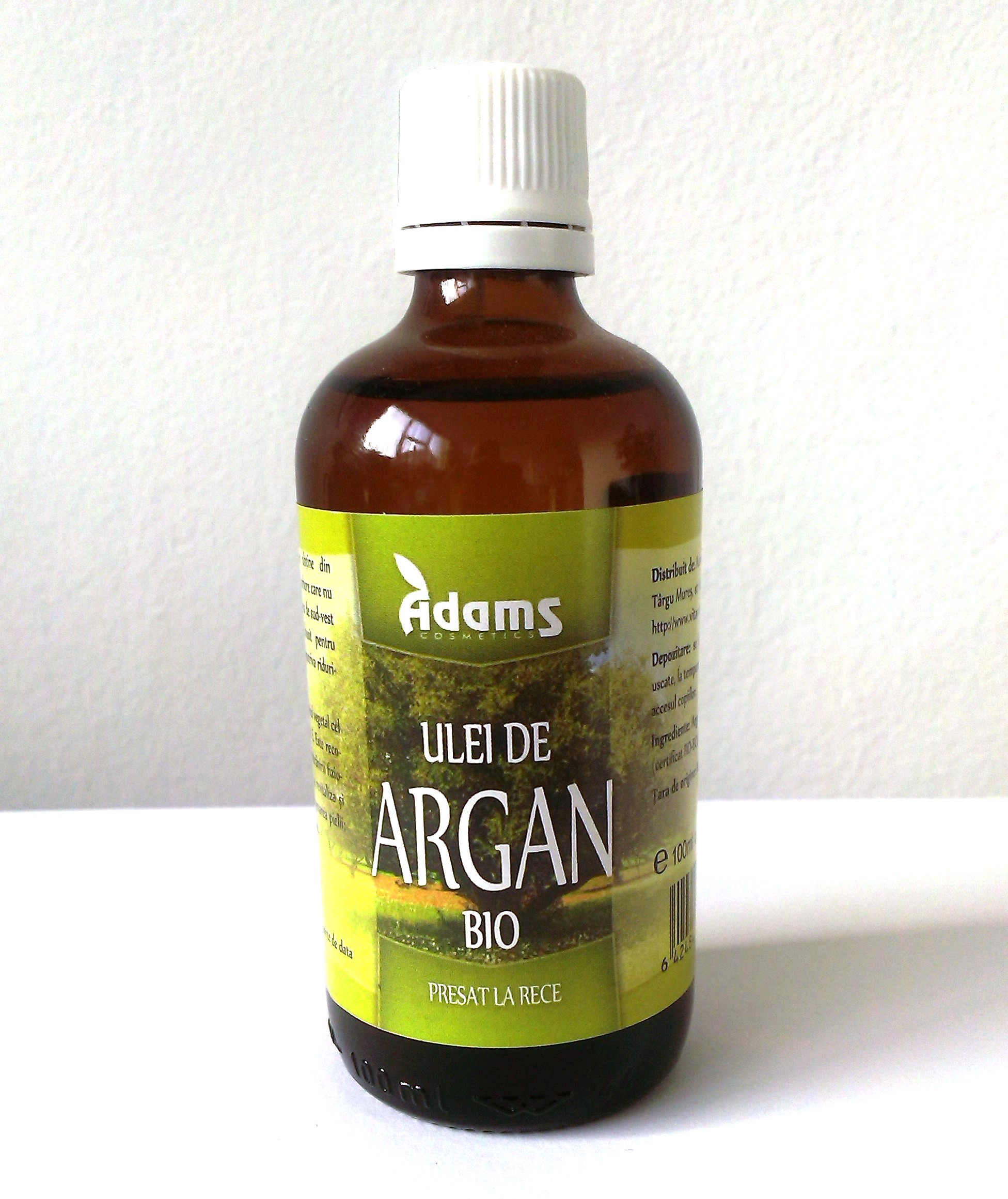 Ulei Argan Eco-Bio deodorizat - presat la rece - 100ml - ADAMS