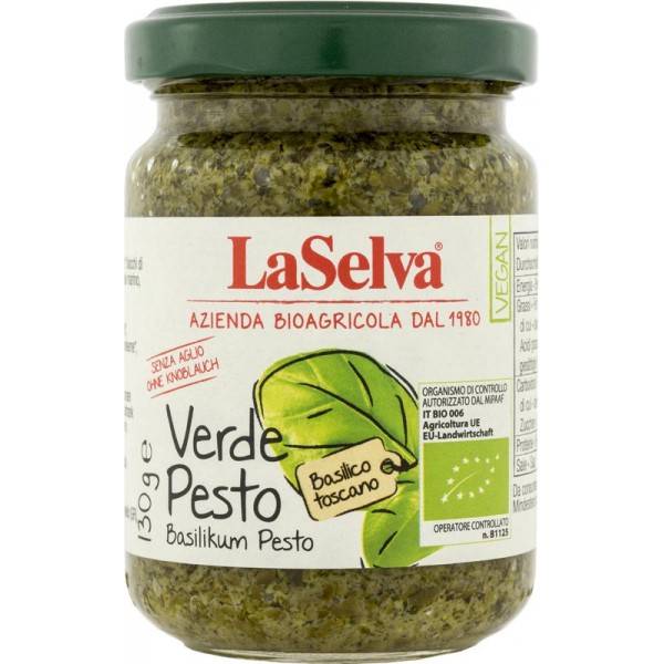 Pesto verde fara usturoi, eco-bio, 130g - La Selva