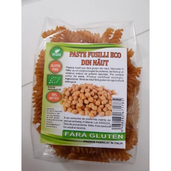 Paste fusili cu naut, eco-bio, 250g - Deco