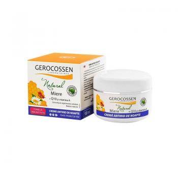 Crema antirid de noapte cu miere, Q10 si vitamina A, Natural, 100ml - Gerocossen