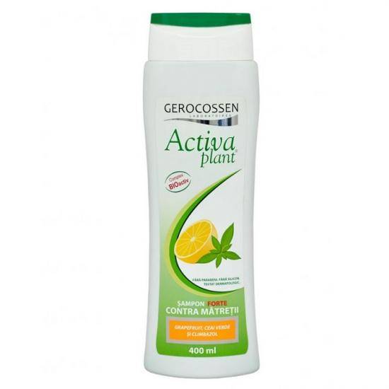 Sampon forte impotriva matretii cu grapefruit, ceai verde si climbazol, Activa Plant, 400ml - Geroco