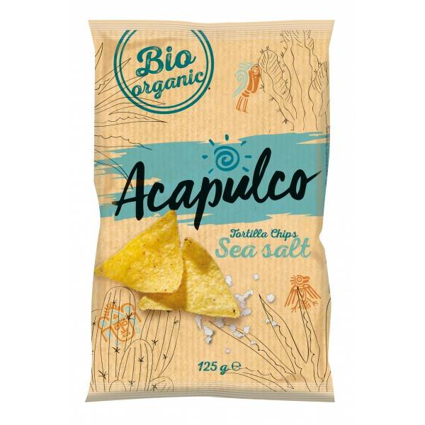 Tortilla chips natur, eco-bio, 125g - Acapulco