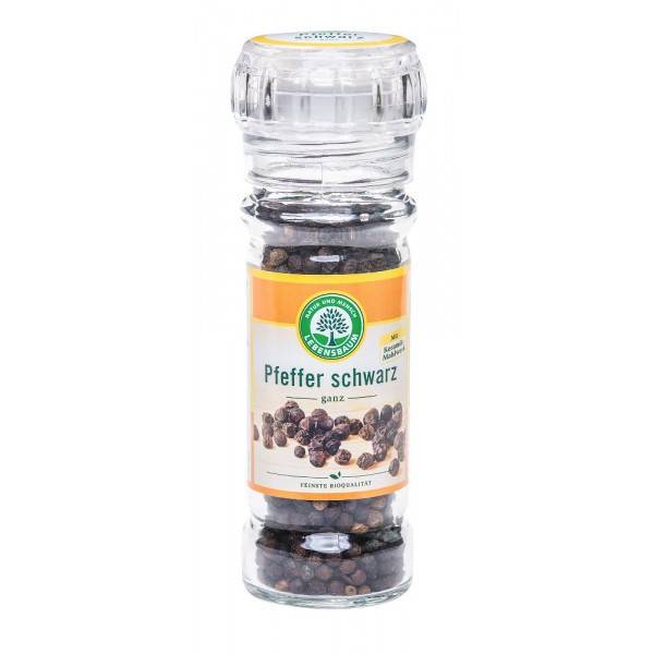 Piper negru in rasnita de sticla, eco-bio, 45g - Lebensbaum