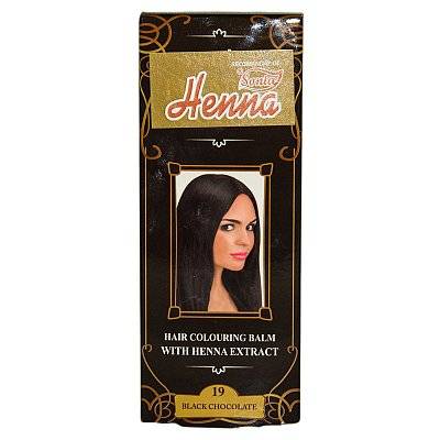 Balsam colorant pentru par nr. 19, nuanta ciocolata neagra, 75g - Henna Sonia