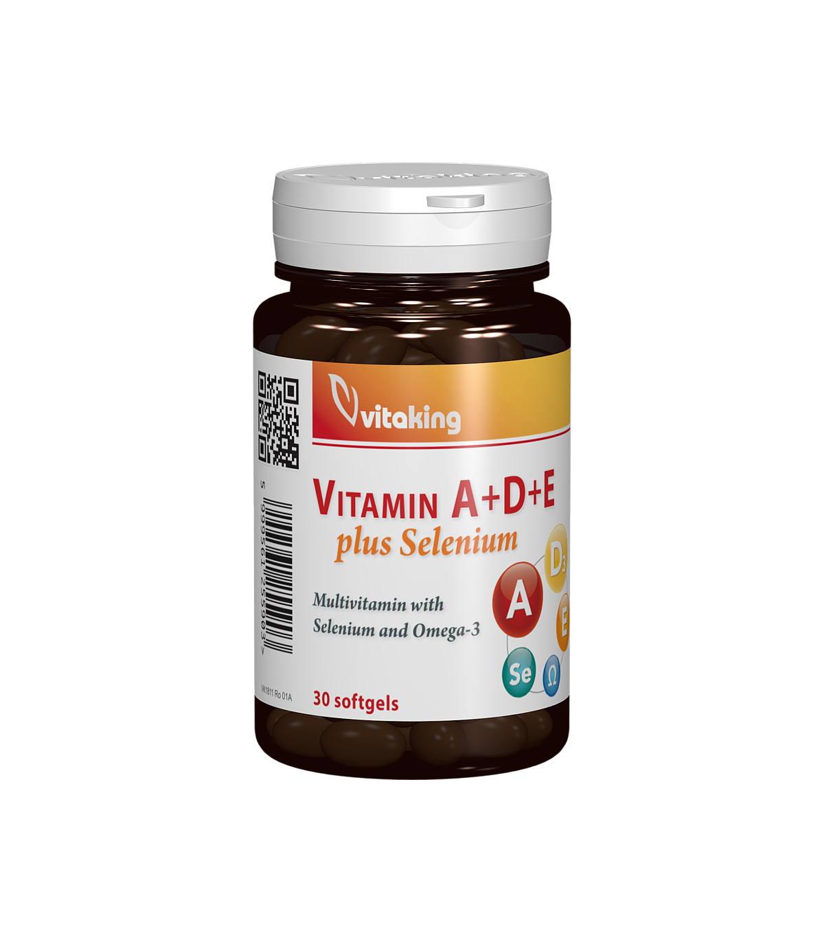 Vitamina A, D, E si seleniu, 30cps - Vitaking