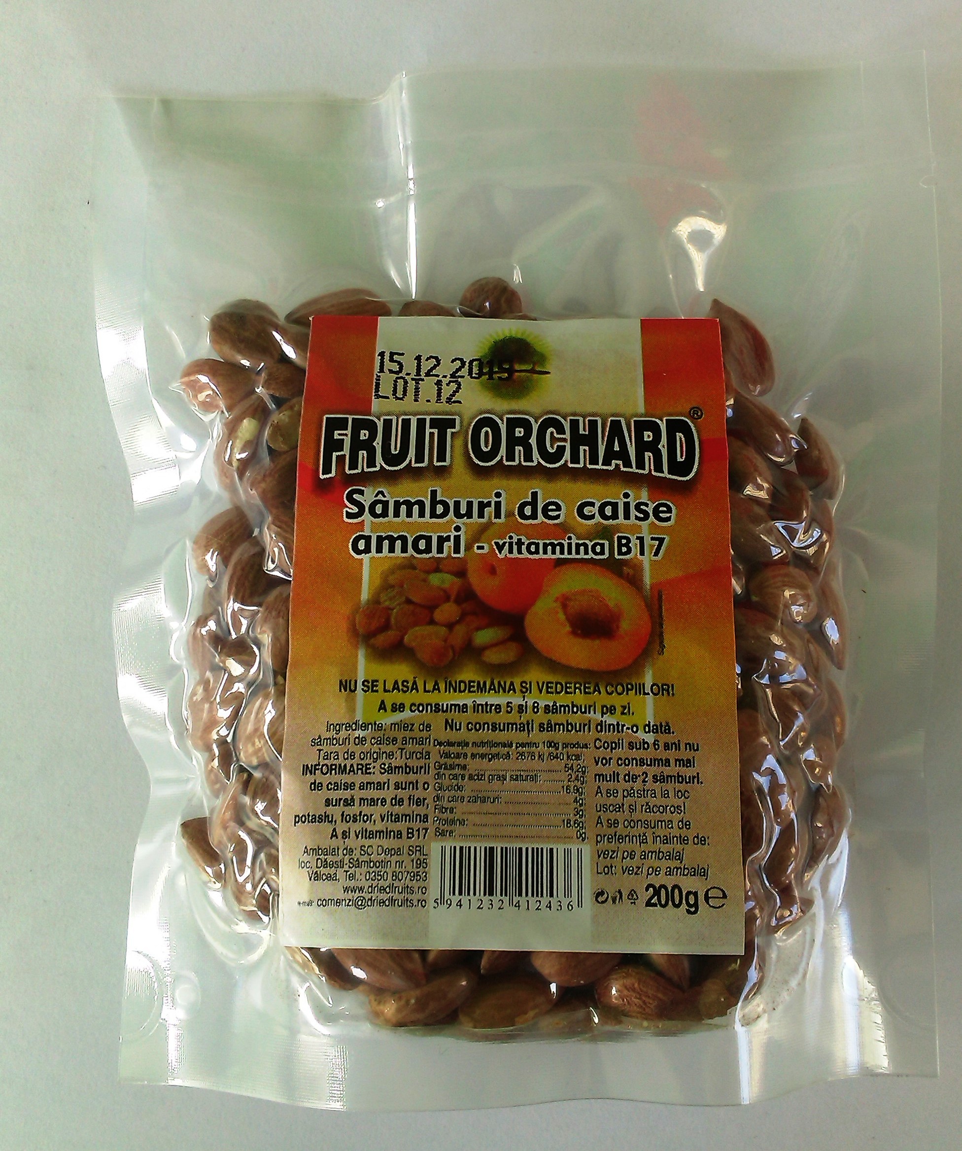 Samburi de caise amari 200g - FRUIT ORCHARD