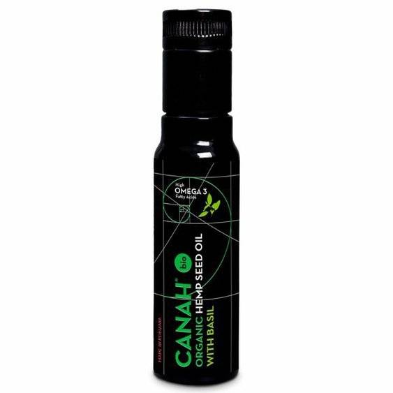 Ulei din seminte de canepa cu busuioc, eco-bio, 100ml - Canah