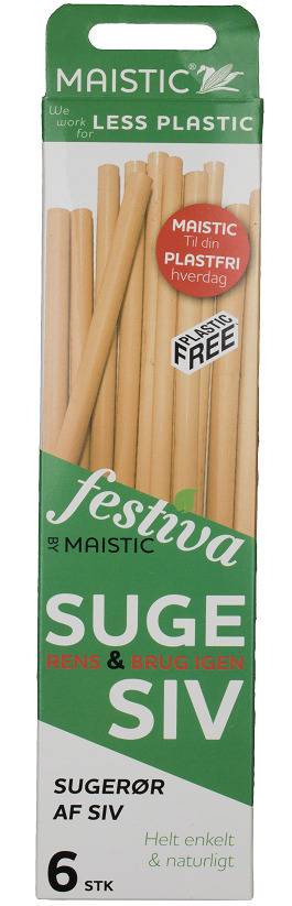 Pai din stuf pentru baut, 20cm, plastic free, 6buc - Maistic