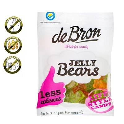 Jeleuri gumate cu aroma de fructe, Jelly Bears, 90g - DeBron