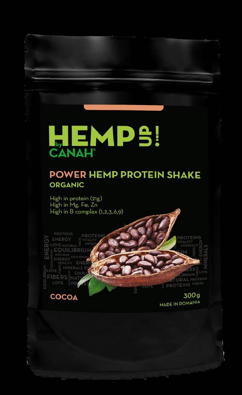 POWER SHAKE Proteic din seminte de canepa eco-bio 300g Canah