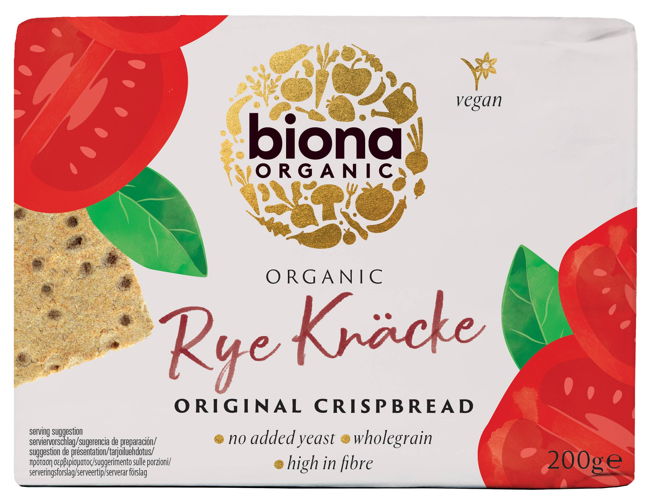 Crispbread felii crocante din secara integrala Original, eco-bio, 200g - Biona