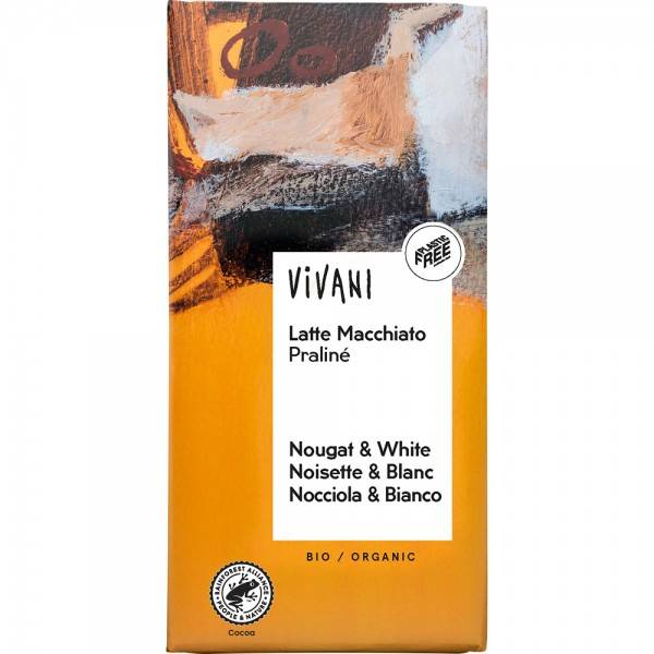 Ciocolata latte macchiato si praline, eco-bio, 100g - Vivani