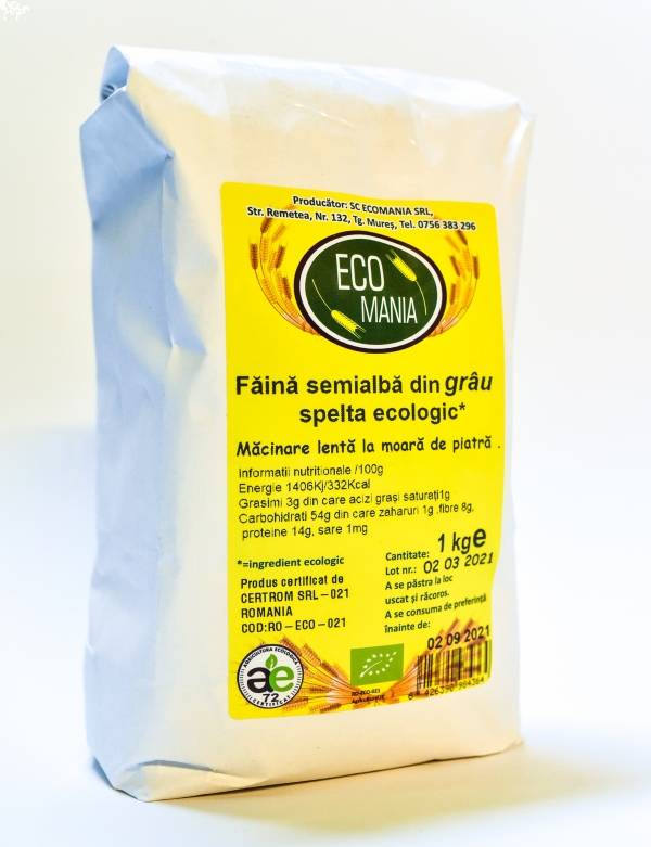 Faina spelta semialba, eco-bio, 1000g - Ecomania